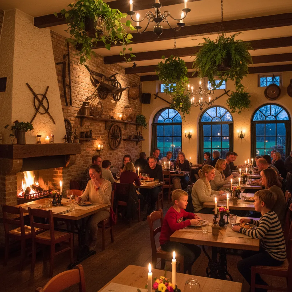 Gezellig interieur van het boerderijrestaurant 't Geertje